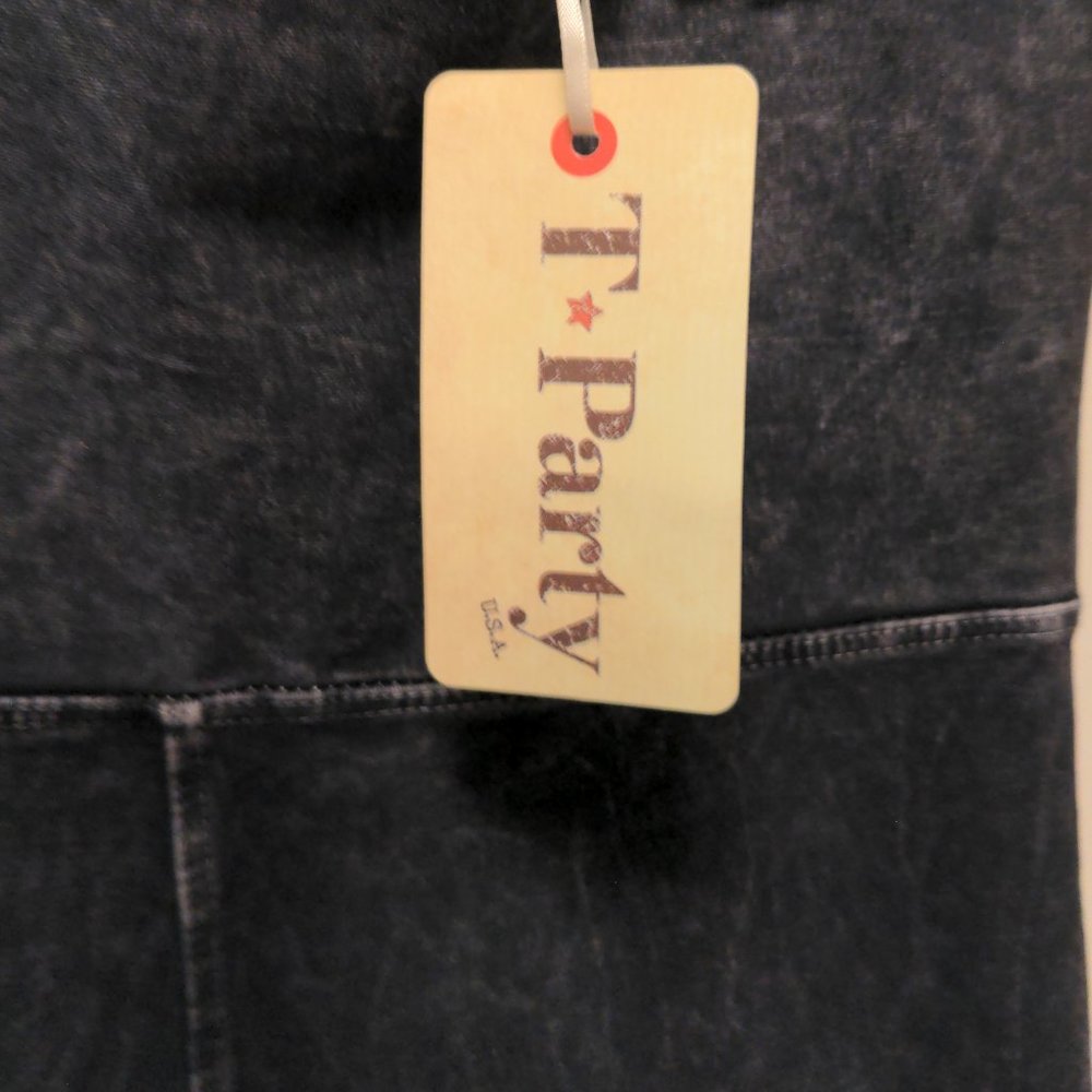 T-PARTY YOGA BOOT CUT FOLD DOWN COWGIRL FRINGE PANTS NWT